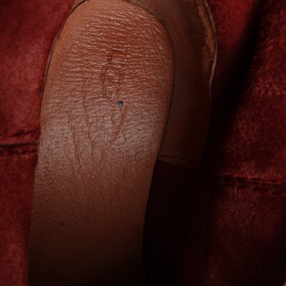 UGG Boots Womens SZ 6 Red Unlined Classic Mini Suede Pull On Casual Comfort Flat - Picture 12 of 14